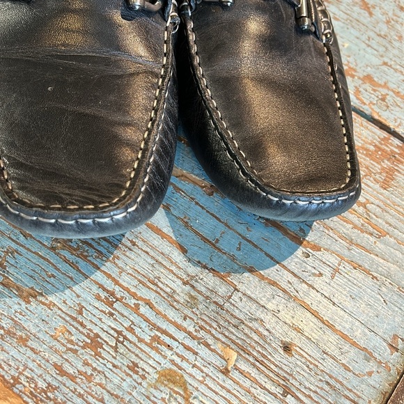1901 men\'s Destin black leather horsebit driving loafers Size 10 main image 5
